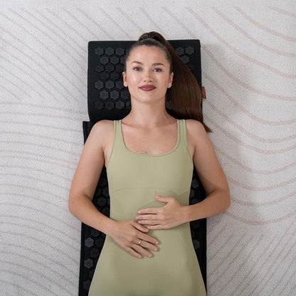 BalanceMate® Acupressure Mat Set with 6,210 Pressure Points for Pain Relief and Relaxation Kit for Back, Neck, and Sleep – Yoga and Meditation Pillow (Soft Cream)