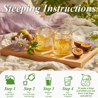 WT WEETEE Passionflower Tea Bags 100ct, Caffeine-Free Herbal Tea for Night