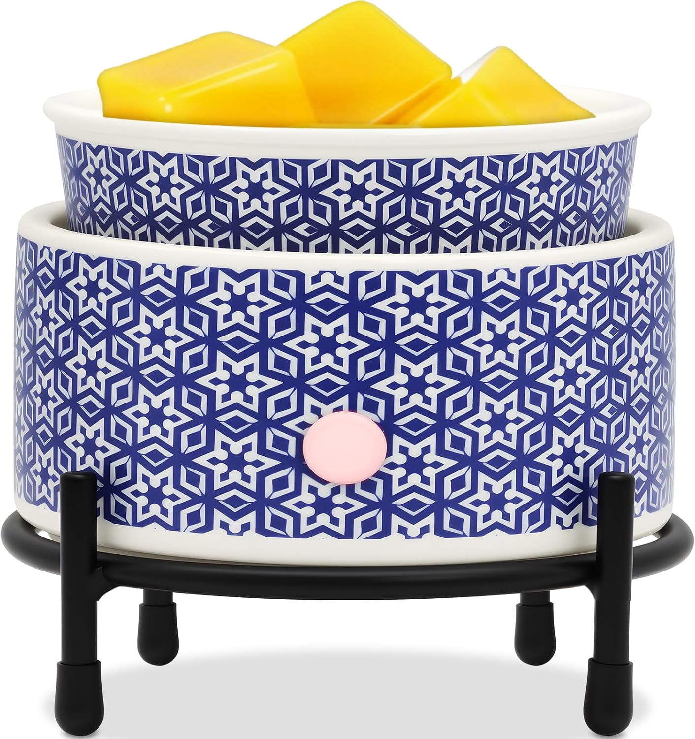 EQUSUPRO Wax Melt Warmer for Scented Wax Melts 3-in-1 Electric Ceramic Candle Wax Warmer Burner Fragrance Wax Melter for Home Office Bedroom Gift & Decor (Leaf)