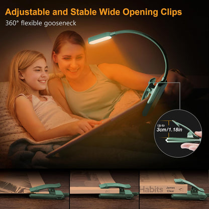 Gritin 16 LED Rechargeable Book Light for Reading in Bed