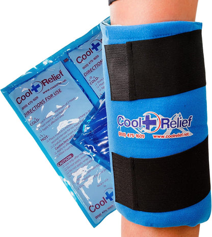 Soft Gel Knee Ice Wrap, Cold Therapy Compression Ice Pack, Universal Size