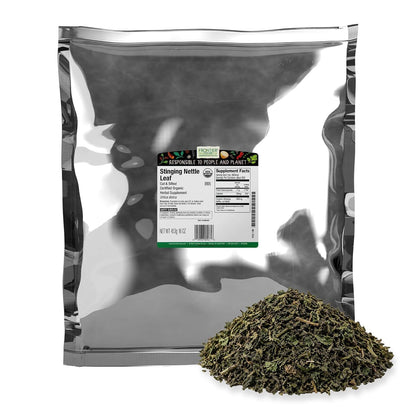 Frontier Co-op Organic Stinging Nettle Leaf, Cut and Sifted, for Making Nettle Tea, Kosher | 16 Ounce (Pack of 2)