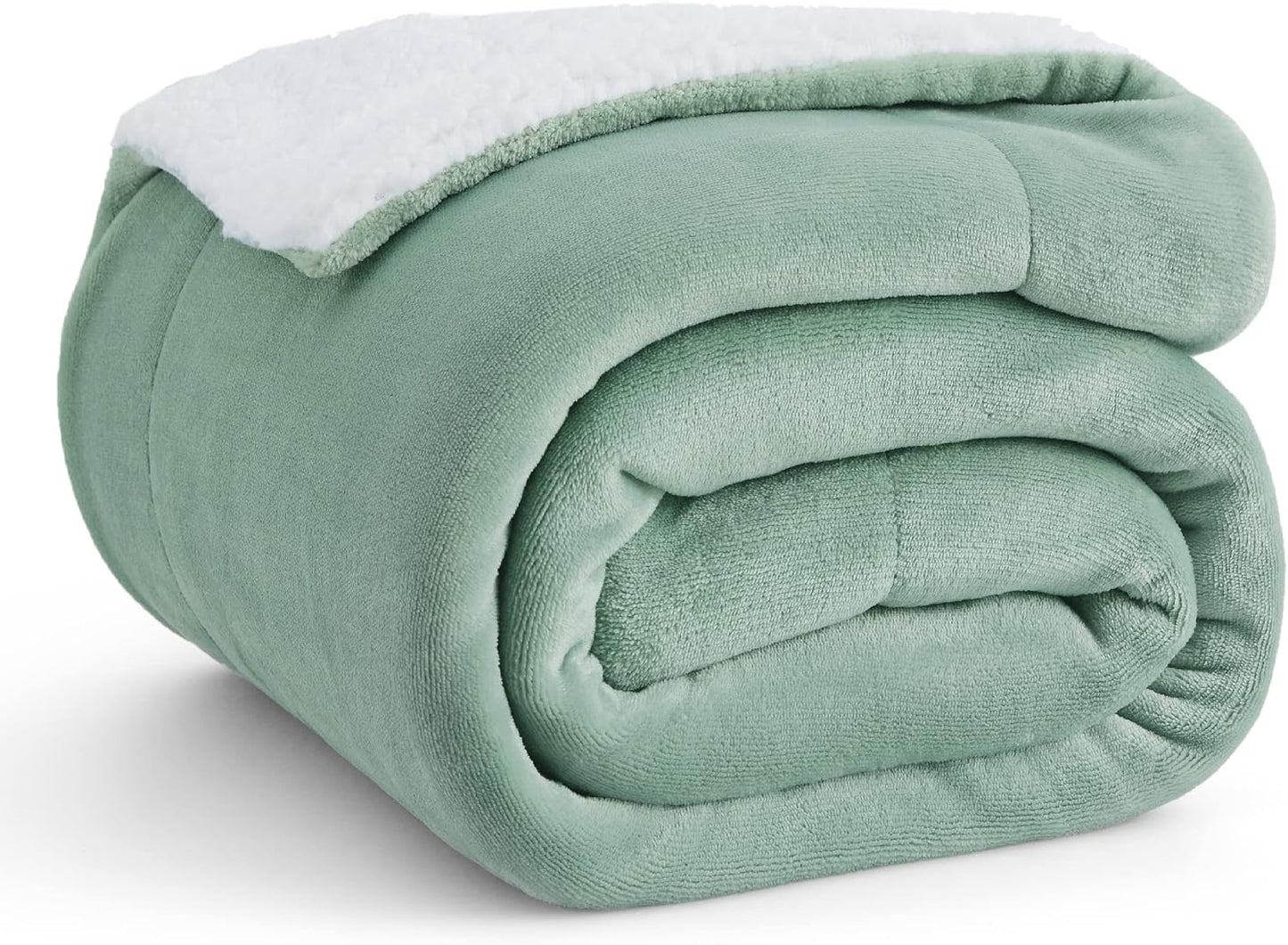 Bedsure GentleSoft Sherpa Fleece Throw Blanket for Couch, Non-Heated, Thick & Warm Cozy Blanket for Winter, Soft Fuzzy Plush Throw Gifts for Women and Men, Grey, 50x60 Inches
