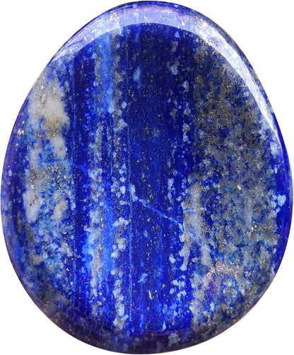 Fekuar Natural Moonstone Crystal Thumb Worry Stone, Hand Carved Healing Crystal Teardrop Pocket Worry Stones for Anxiety Stress Relief Meditation