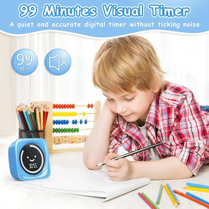 Visual Timer for Kids ADHD, 99-Mins Digital Countdown/Stopwatch Timer, Blue