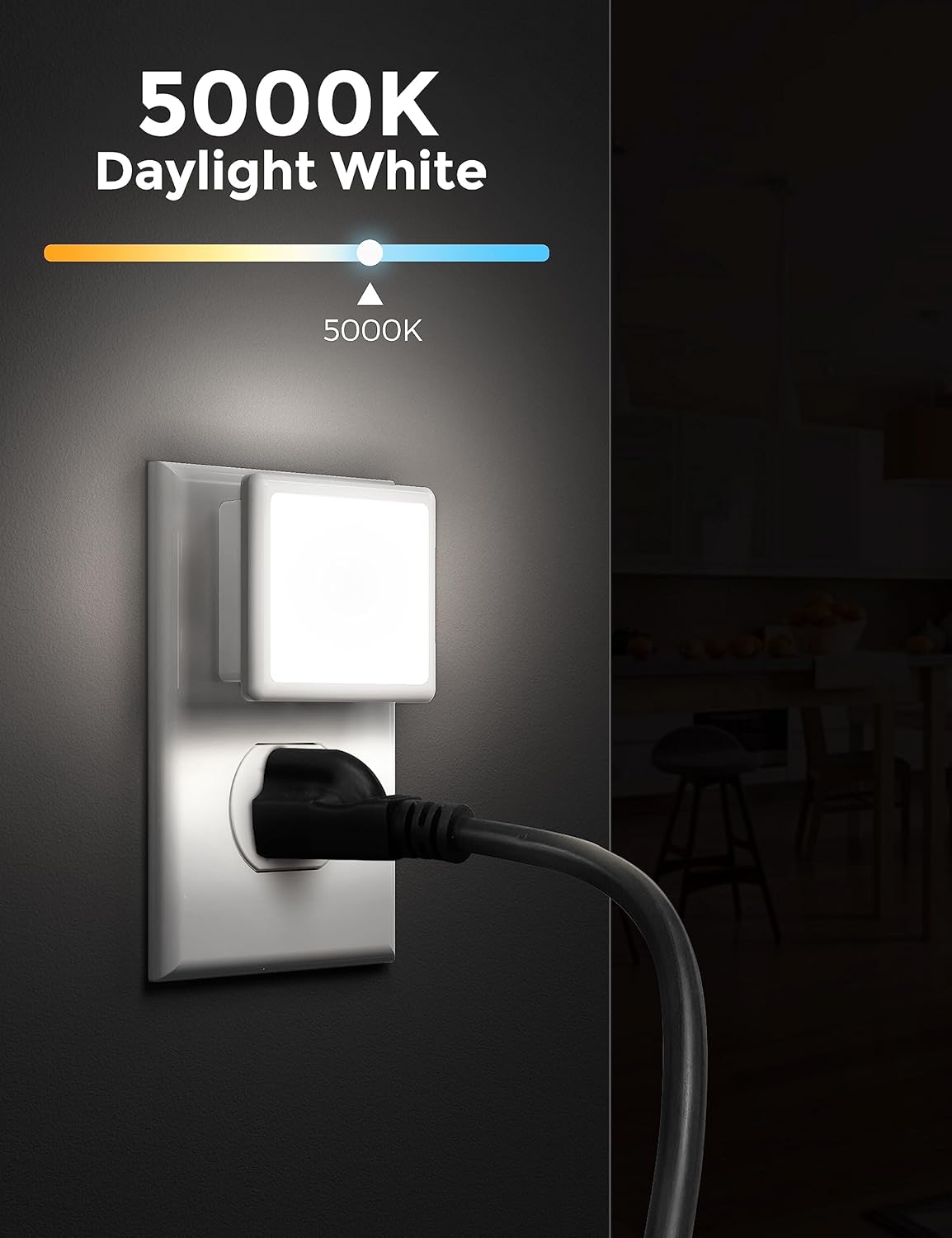 L LOHAS LED Night Lights Plug into Wall,[6-Pack] Plug in Night Light,Dusk to Dawn Sensor, 1800K Amber Light,0.3W Bright Nightlight Auto-On/Off for Adults Bedroom Bathroom Hallway Halloween
