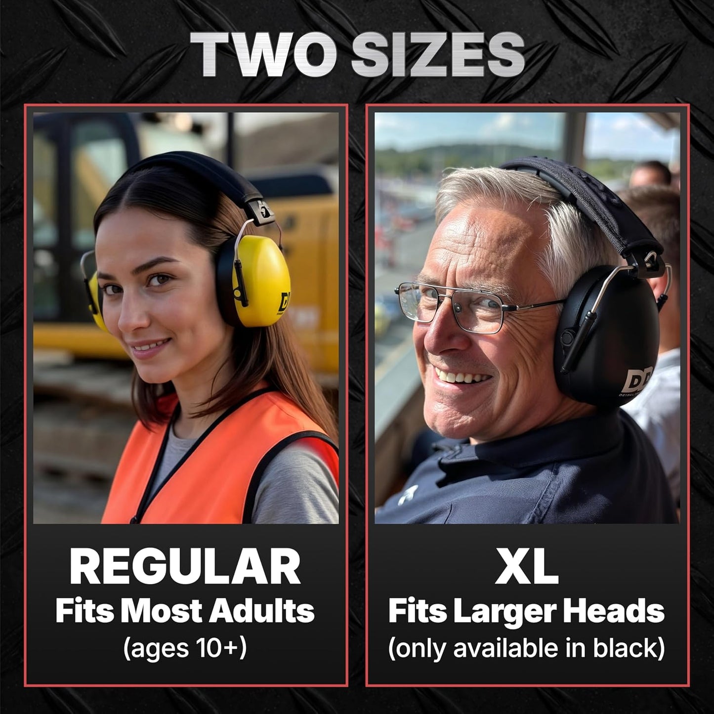 DECIBEL DEFENSE Professional Safety Ear Muffs 37dB NRR - The HIGHEST Rated & MOST COMFORTABLE Ear Protection for Shooting & Industrial Use - THE BEST HEARING PROTECTION...GUARANTEED (BLACK)