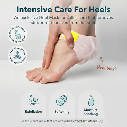 Purederm Exfoliating Foot Peeling Mask & Foot Peel for Dry Cracked Heels (1 Pack) – Dead Skin & Callus Remover for Feet, Rough Skin Care for Baby Soft Feet
