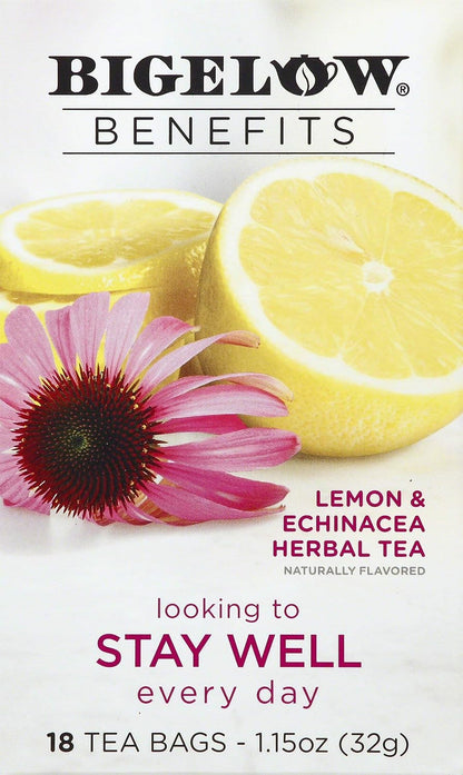 Bigelow Tea Lemon Echinacea, 18 ct, 3 Pack