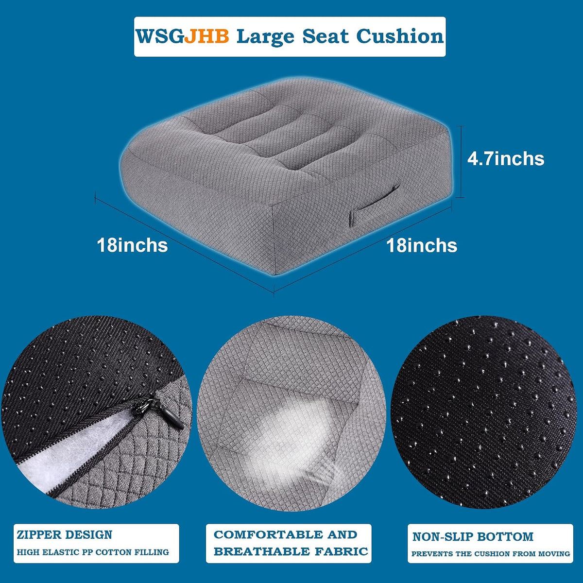 WSGJHB Car Booster Seat Cushion Posture Cushion for Long Sitting