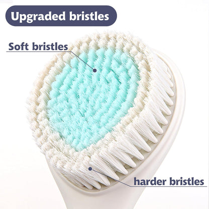 BEDELITE Back Scrubber for Shower, Soft Bath Brush Long Handle for Men & Women(16.4 Inches), Anti Slip Body Scrubber Exfoliator for Cleaning(Blue)