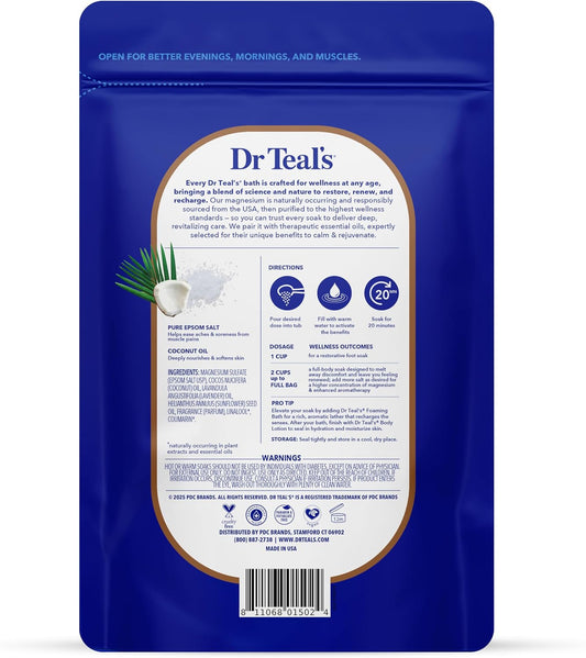 Dr Teal's Epsom Salt Magnesium Soak, Nourish & Protect with Coconut Oil, 3 lbs