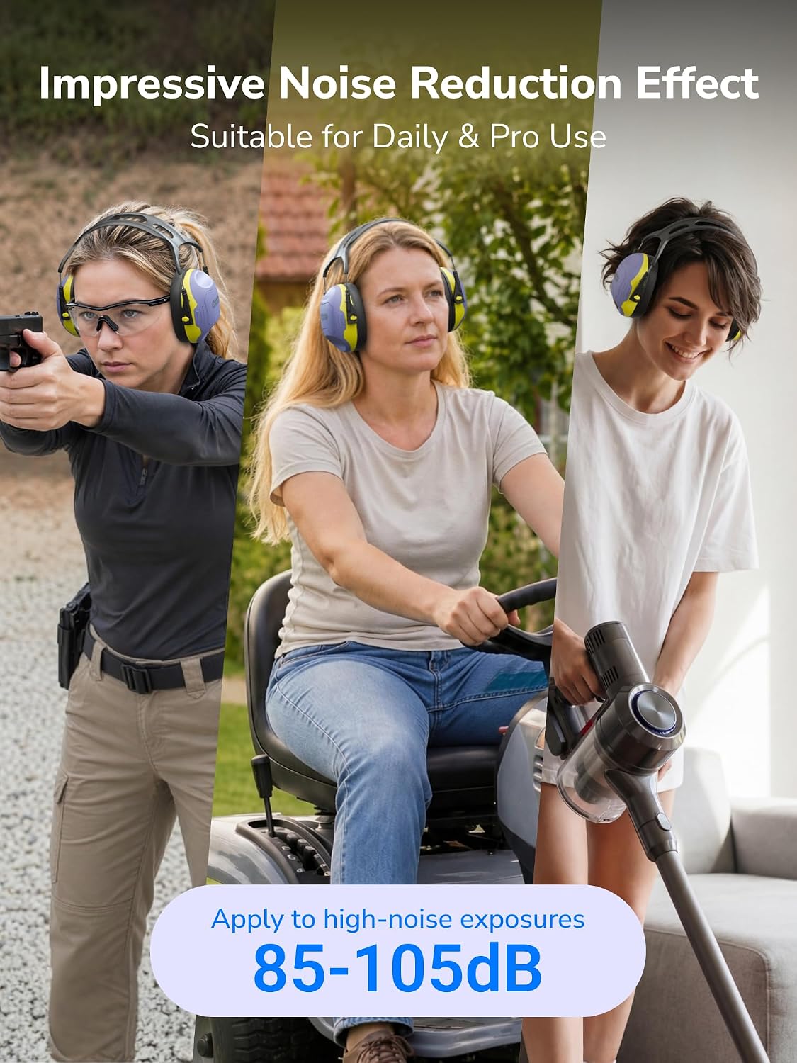 Dr.meter Ear Protection Ear Muffs, Noise Cancelling Headphones for Adults Kids 31dB Earmuffs for Noise Reduction, Hearing Protection for Shooting Gun Range, Mowing, Monster Jam, Sensory, Fireworks
