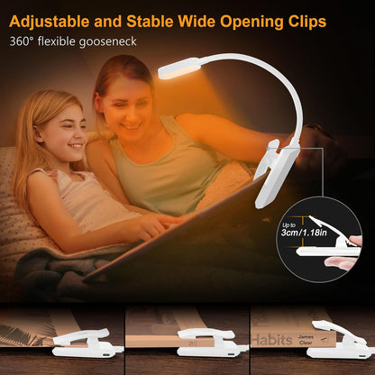 Gritin 16 LED Rechargeable Book Light for Reading in Bed