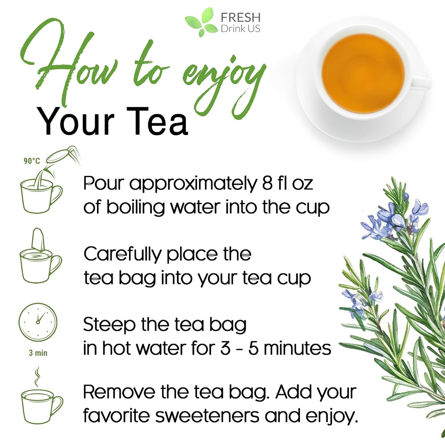FreshDrinkUS, Premium 150 Lemon Ginger Tea Bags, 100% Natural Ingredients, Hand-made Blend of Lemon and Ginger, Eco-conscious Tea Bags. No Sugar, No Caffeine, Vegan. - Colors C