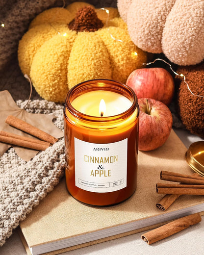 AOOVOO Coconut Vanilla Candles - 9 oz Scented Candles, Aromatherapy Candle, Soy Candle for Home Scented