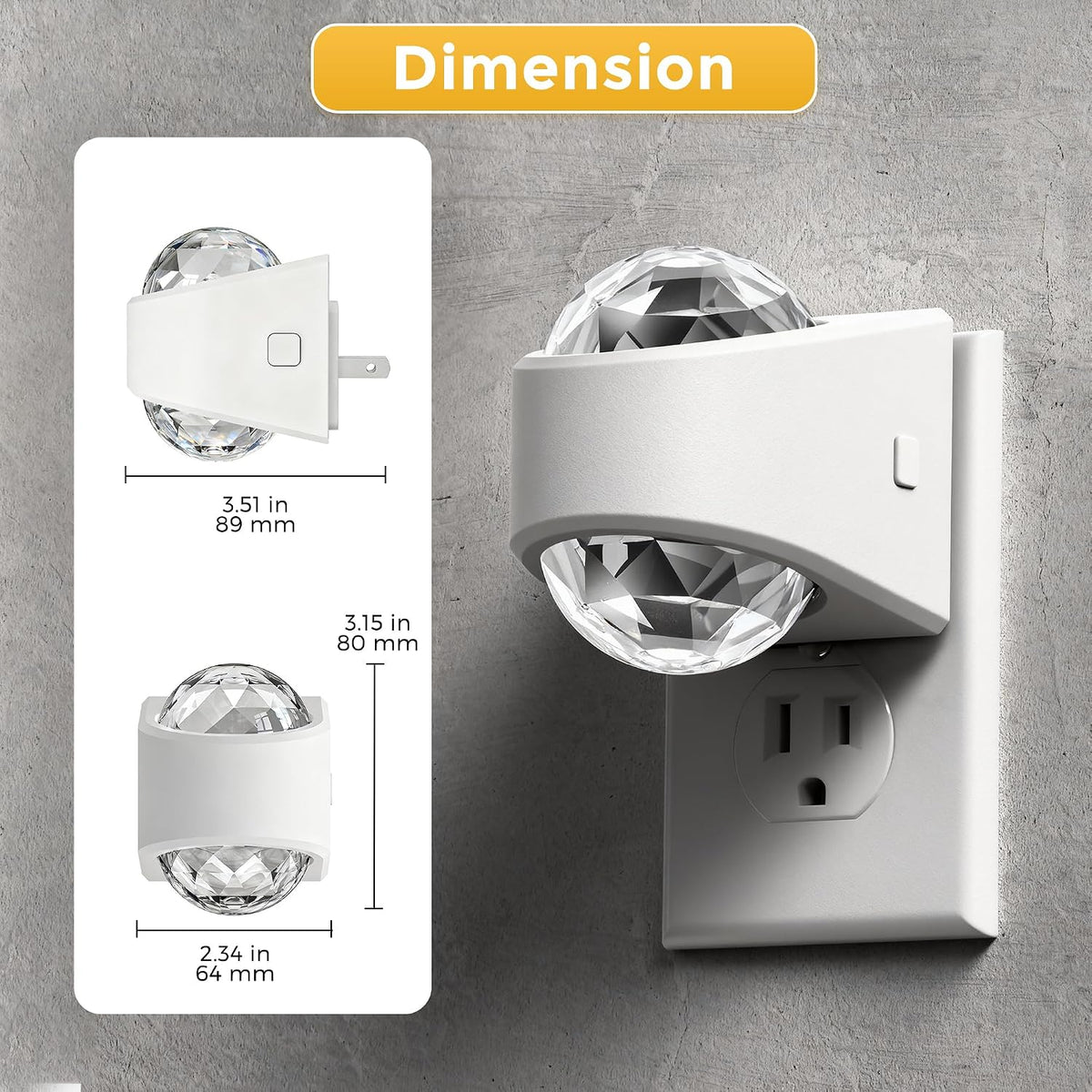 L LOHAS LED Night Light,Projector Night Light with Dusk to Dawn Sensor