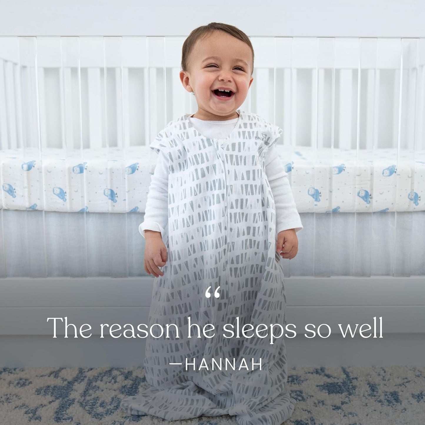 HALO SleepSack, 100% Cotton Wearable Blanket, Swaddle Transition Sleeping Bag, TOG 0.5, Ocean Life, Medium, 6-12 Months