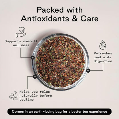 Firebelly Tea After Dinner Mint, Organic Chocolate & Mint Tea with Valerian Root, Loose Leaf Herbal Tea, Caffeine-Free, Chocolate Mint Tea for Your Evening Routine, 3.5 oz, Pack of 1