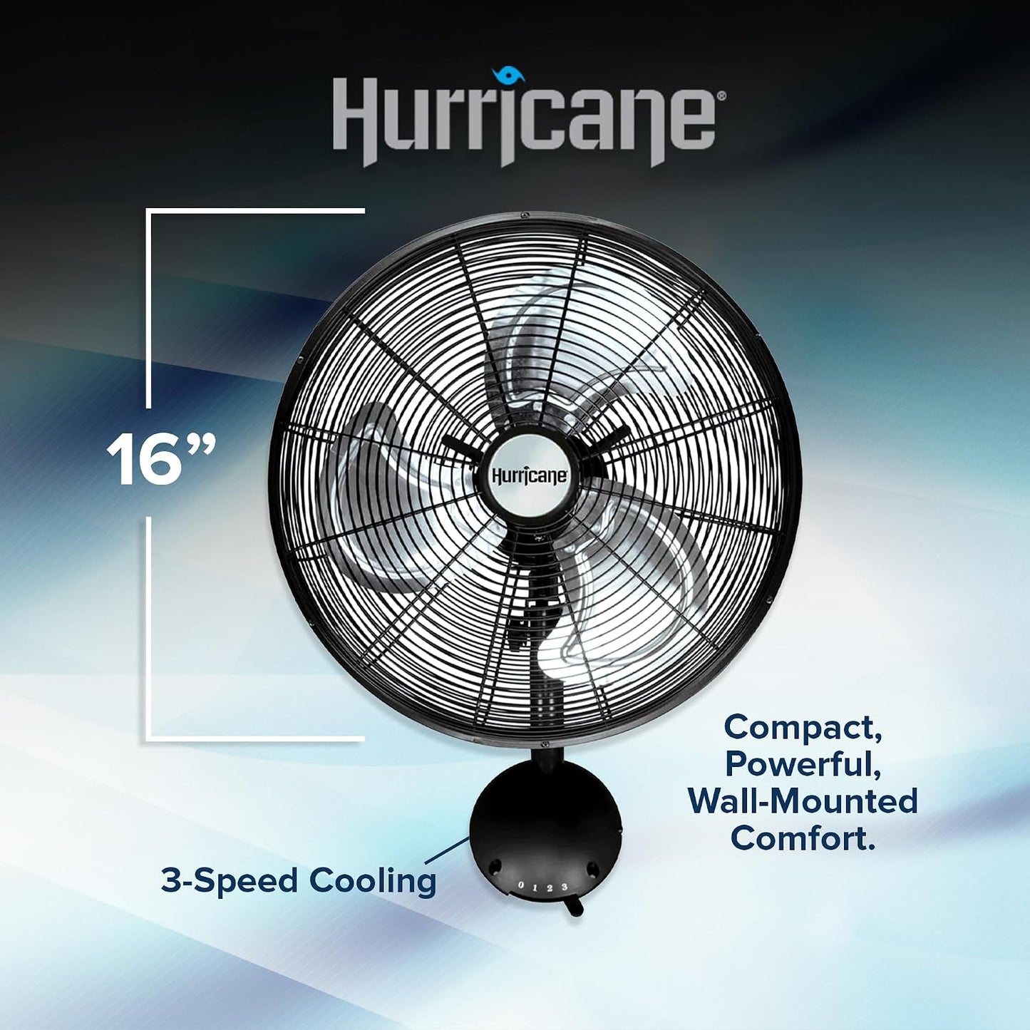 Hurricane Classic 6 Inch Clip Fan, 2 Speed Portable Desk Table Fan with Tilt, White