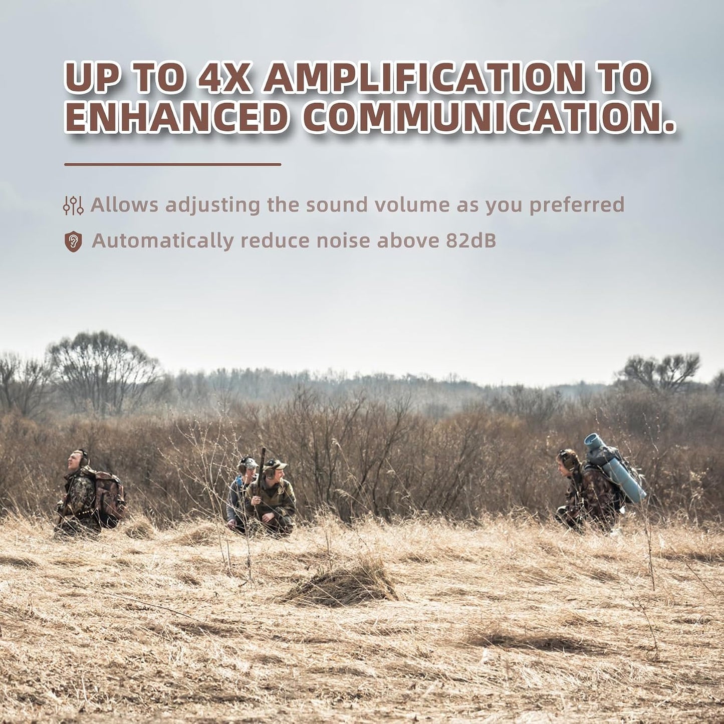 PROHEAR Electronic Ear Protection for Shooting with 4X Sound Amplification, Gun Range Hearing Protection Muffs, NRR 23dB Noise Reduction Headphones for Hunting, Green