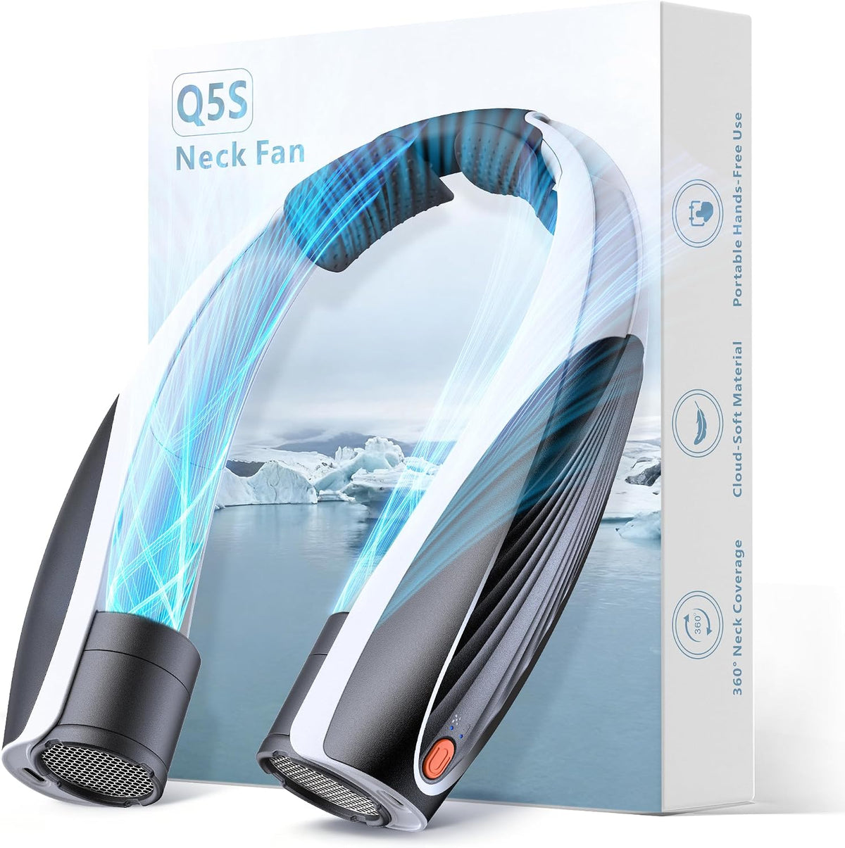 Portable Neck Fan, Max 20H, 6000mAh Personal Fan