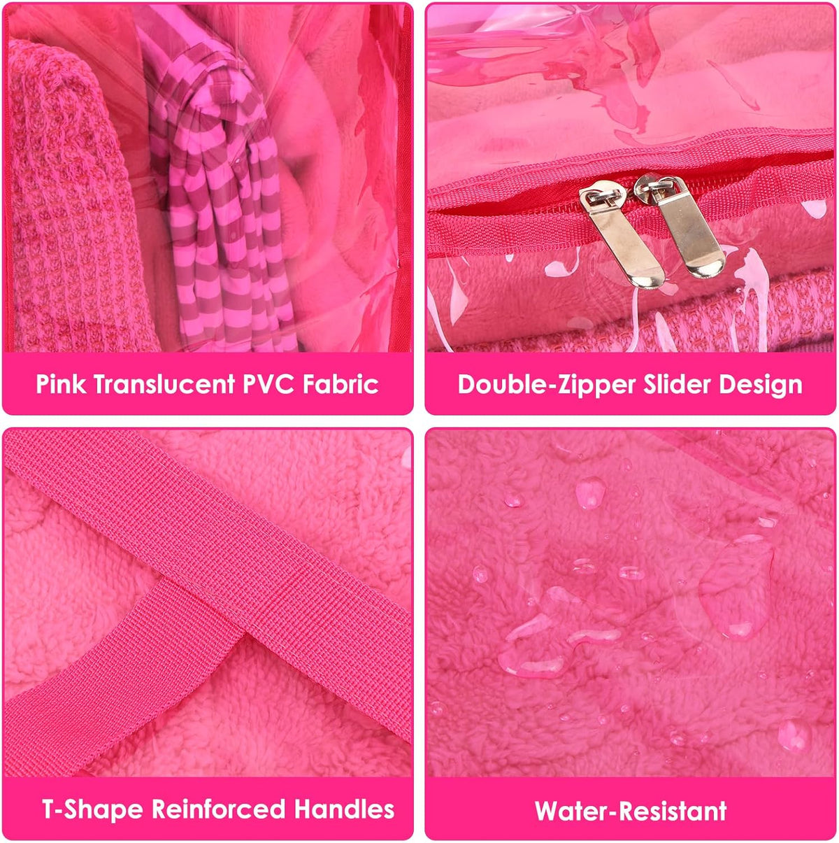 Blanket Storage Bags Extra Large 60L 4 Pack Clothes Organizer