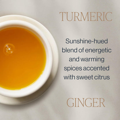 Rishi Tea Turmeric Ginger Organic Sachet Tea Bags, Caffeine Free, 30ct