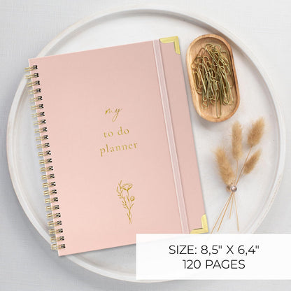 Beautiful To Do List Notebook - Aesthetic Undated ADHD Daily Planner Gift