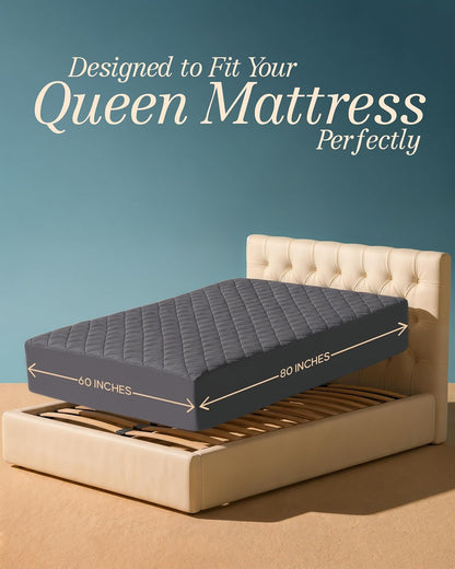 Queen Mattress Pad, Quilted Mattress Protector Topper fits 16" Deep Pocket