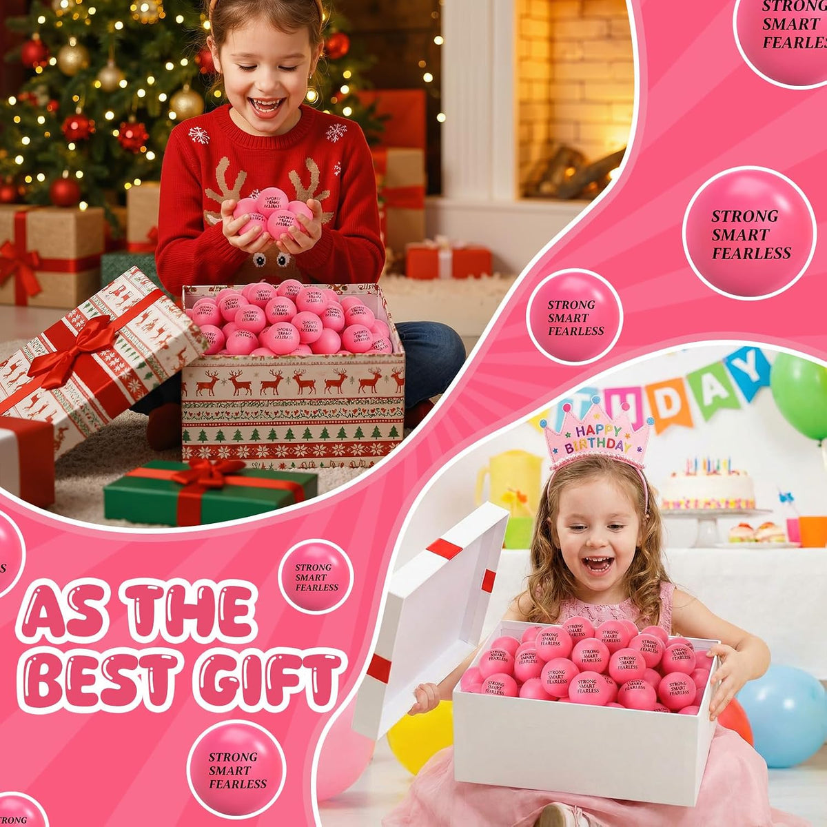 Sotiff 100 Pcs Motivational Balls Bulk for Adults, Ten Colors Inspirational