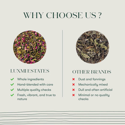 Luxmi Estates Lavender Valley Lavender Tea (25 Tea Bags) Low Caffeine Tea Bags, With Darjeeling Makaibari White Tea