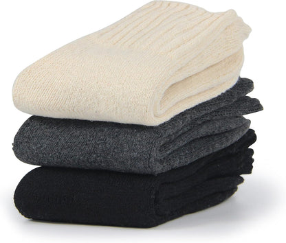 BenSorts Women's Winter Boots Socks Thick Warm Cozy Crew Socks Solid Color Gifts
