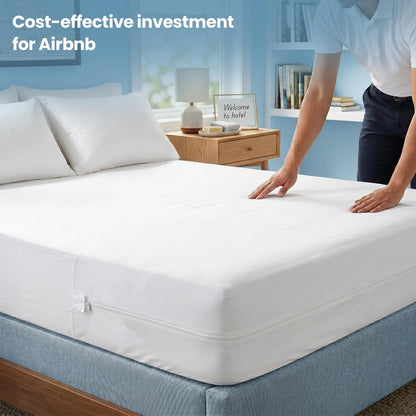 Utopia Bedding Mattress Protector Zippered Twin XL Size, 100% Waterproof Bed Bug and Dust Mite Proof Mattress Encasement, Absorbent 6 Sided Mattress Cover