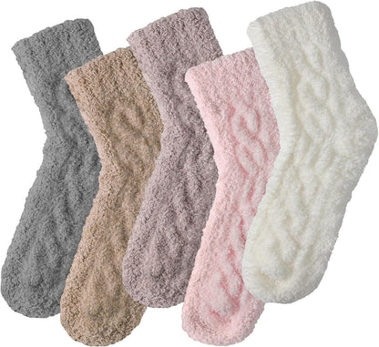 Premillow Womens Fuzzy Socks Fluffy Socks Women Winter Cozy Sock Warm Slipper Home Sleeping Sock for Women