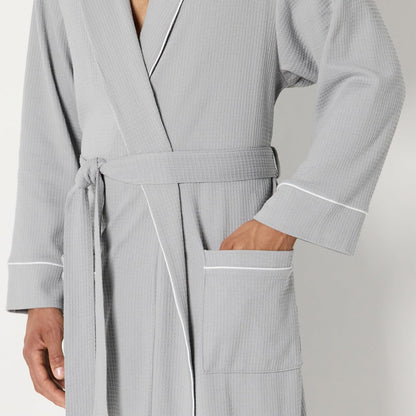Amazon Essentials Men's Lightweight Cotton Waffle Bathrobe (Available in Big & Tall)