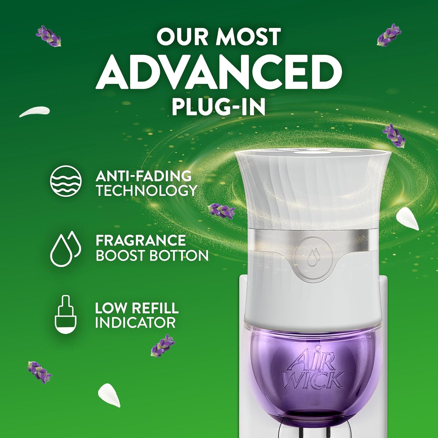 Air Wick Plug In Scented Oil Starter Kit, 2 Warmers + 6 Refills, Vanilla & Pink Papaya, Essential Oils, Air Freshener