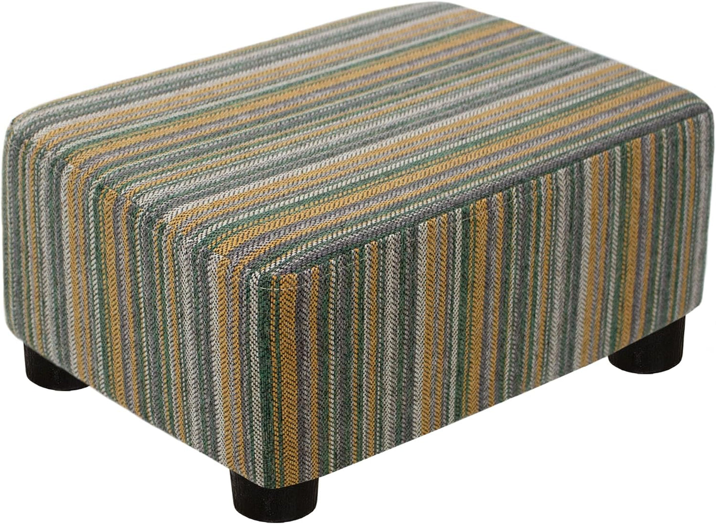 CAROLMADE Small Foot Stool Ottoman Footstool with Legs Under Desk Footrest for Living Room Bedroom and Office,Linen-Grey