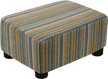 CAROLMADE Small Foot Stool Ottoman Footstool with Legs Under Desk Footrest for Living Room Bedroom and Office,Linen-Grey