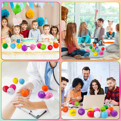 SHQDD Stress Balls for Adults, 8PCS Foam Stress Relief Toys for Kids & Adults, Bulk Squeeze Balls for Office Relief Employee Appreciation, Classroom Prizes, Student Gifts, Perfect Party Favors