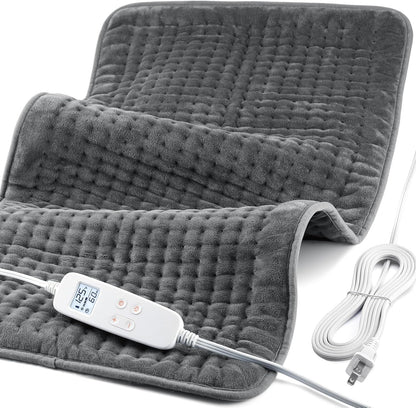 VAAGHANM Heating Pad: 33 x 17 inches Electric Heating Pad for Back -Extra Large Heat Pad for Shoulder/Neck/Knee/Arms - Upgraded 6 Timer & 6 Temperature Controller -Auto Shut Off- Gift for Mom