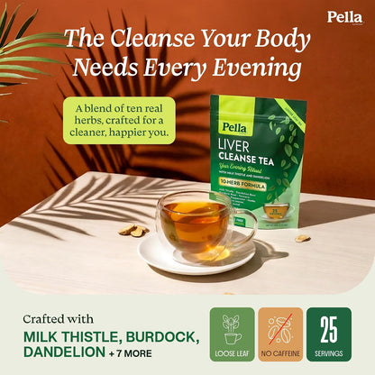 Pella Nutrition Liver Cleanse Caffeine-Free Loose Leaf Tea - 25 Servings