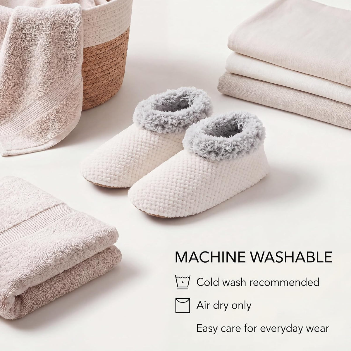 Cozylook Fuzzy Slippers for Women Indoor Soft Sole Slipper Socks