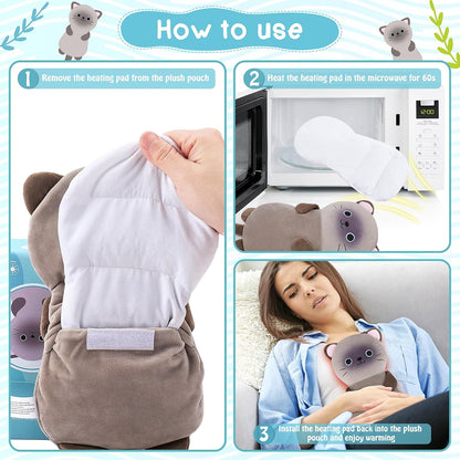 Microwave Heating Pad for Period Cramps,Otter Microwavable Heating Pad for Shoulder Neck Back Knee Pain Relief with Lavender Scented,Cute Otter Plush Toys Heat Pack for Women Kids Birthday