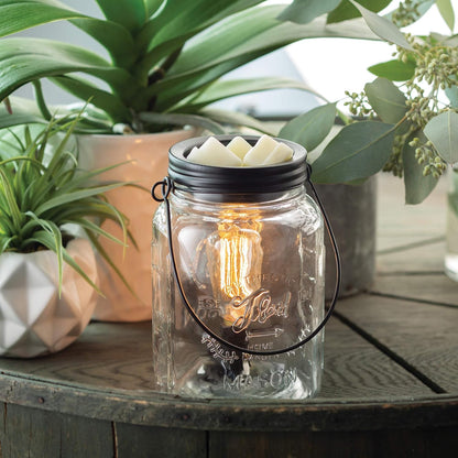 Candle Warmers ETC. Vintage Bulb Illumination Fragrance Warmer- Light-Up Warmer for Warming Scented Candle Wax Melts and Tarts to Freshen Room, Apothecary