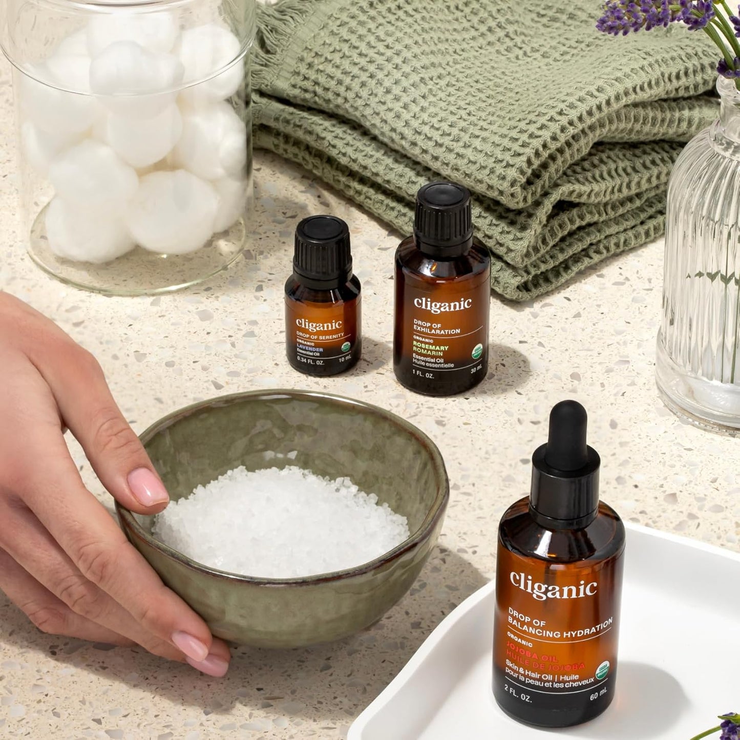 Cliganic Organic Lavender Essential Oil - 100% Pure Natural Undiluted, for Aromatherapy Diffuser | Non-GMO Verified - Colors A