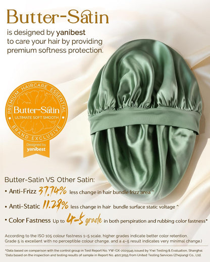 Yanibest Small Satin Bonnet for Men, Hair Bonnet for Short Hair Waves, Stay-on Night Cap, Daily Use for Sleeping Gym Outdoor, Black