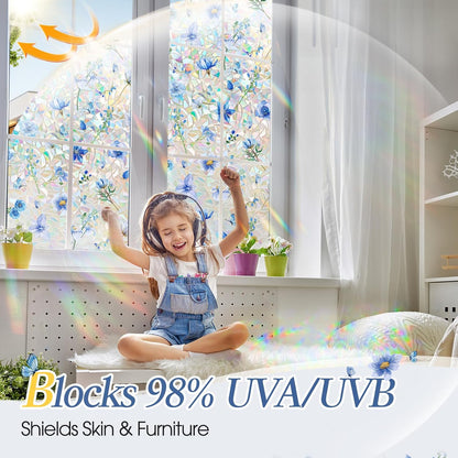 Coavas Blackout Window Privacy Film, Geometric Pattern, 11.8" x 78.7"
