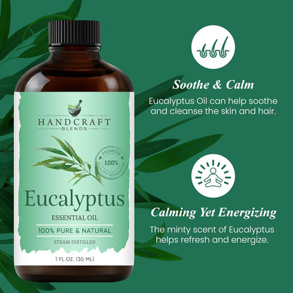Handcraft Blends Eucalyptus Essential Oil - Huge 4 Fl Oz