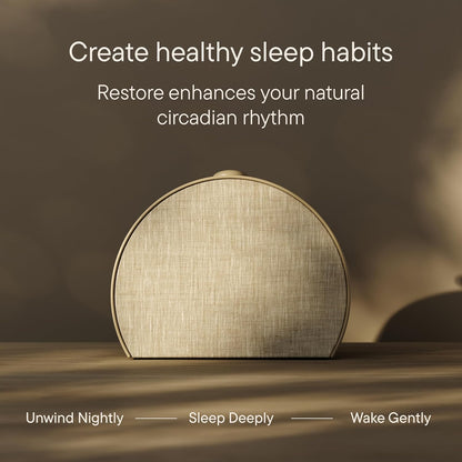 Hatch Restore 3 Sunrise Alarm Clock, Sound Machine, Smart Light (Putty) - White Noise, Screen-Free Sleep Routine